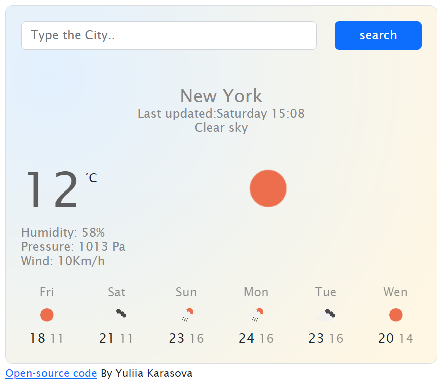 WeatherApp Project Prewiew